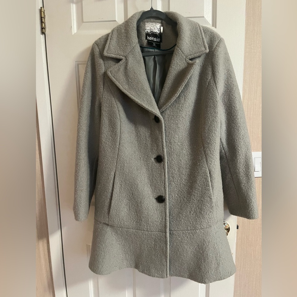 Sage Drop Waist Coat by Kensie
